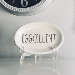 Rae Dunn by Magenta, Ceramic Eggcellent Platter Serving Tray